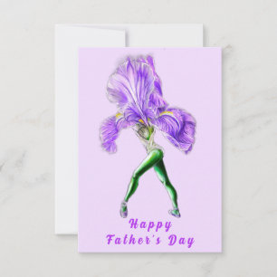 Iris Blume Ballet Dancer Vatertag Card Karte