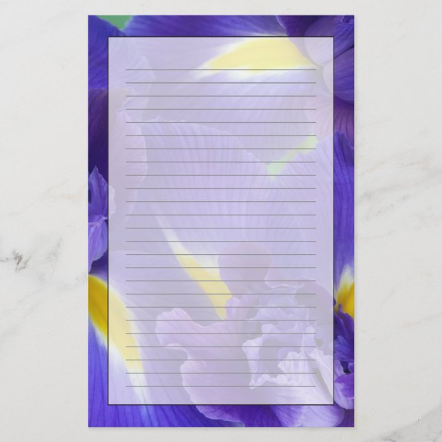 Iris-Blume Briefpapier (Vorderseite)