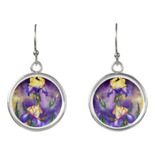 Iris Blume Earrings Irish Spring Lila Ohrringe