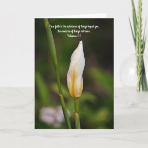 Iris Blume Faith Bible Verse Note Card Karte