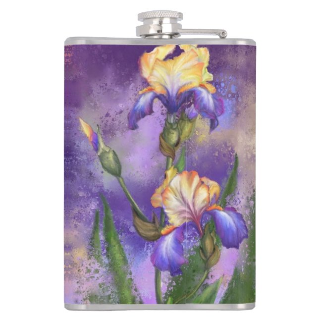 Iris Blume Flask Flachmann (Rückseite)