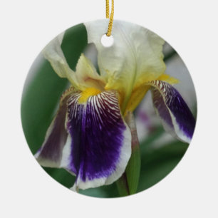 Iris Blume Foto Circle Ornament