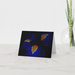 Iris-Blume - Frankreich und Bedeutung Feiertagskarte