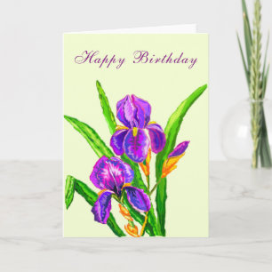 Iris Blume Geburtstagskarte Karte