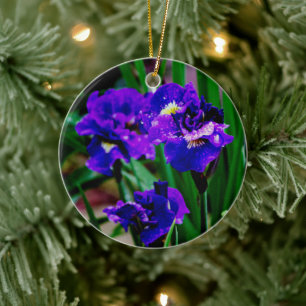 Iris Blume Keramik Ornament