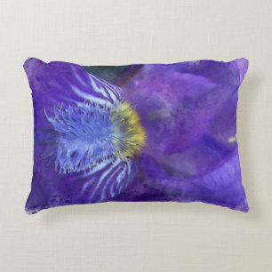 Iris Blume Lila Watercolor Dekokissen