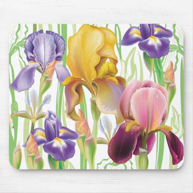 Iris-Blume Mousepad (Vorne)