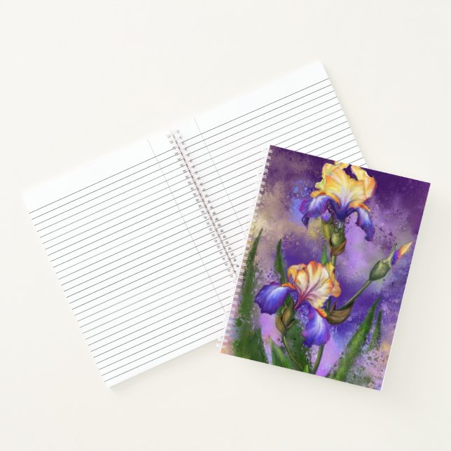 Iris Blume Notebook Iris Notizbuch (Innenseite)