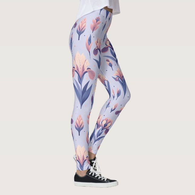 Iris Blume Pattern Leggings (Rechts)