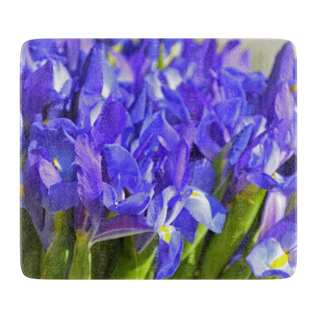 Iris-Blume Schneidebrett (Vorderseite)