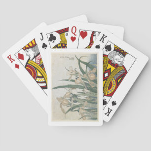 Iris-Blume und Grasshopper, c.1830-31 Spielkarten