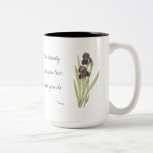 Iris-Blume Zweifarbige Tasse