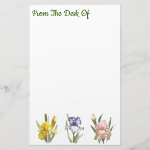 Iris-Blumen-Garten Briefpapier