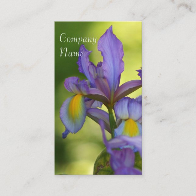 Iris-Blumen-Geschäfts-Karten Visitenkarte (Vorderseite)