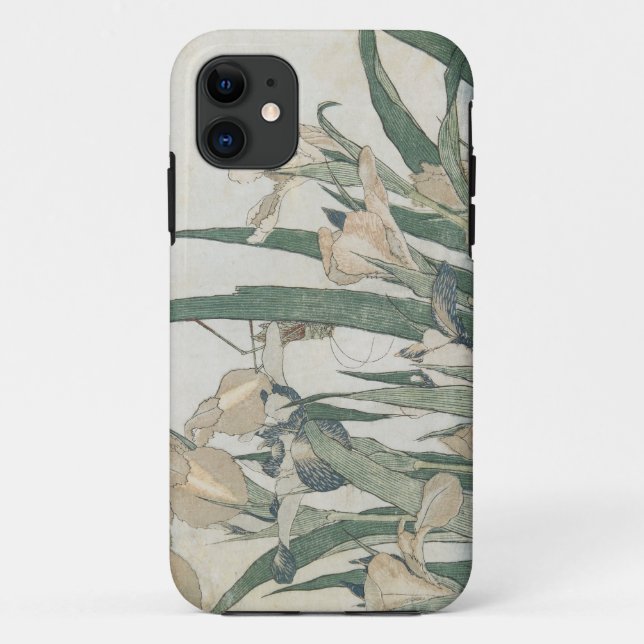 Iris-Blumen und Heuschrecke, c.1830-31 Case-Mate iPhone Hülle (Rückseite)
