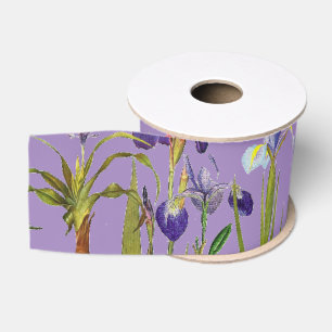 Iris-BlumenBlumen-Gartengrosgrain-Band Ripsband