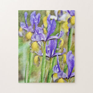 Iris-Blumengarten-Puzzle Puzzle