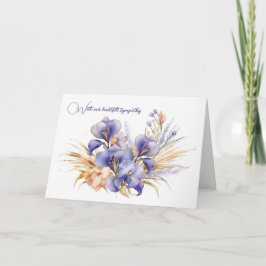 Iris Bouquet Beileid Karte