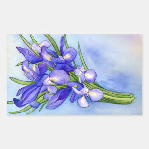 Iris Bouquet Blume Painting Sticker