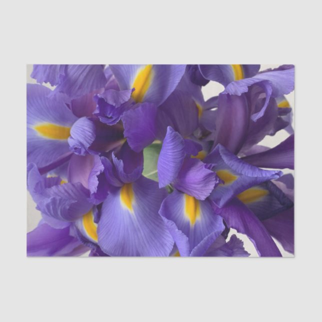 Iris-Bouquet Seidenpapier (Vorderseite)
