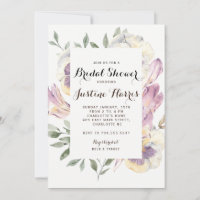 Iris Bridal Dusche Einladung, Stiefmütterchen