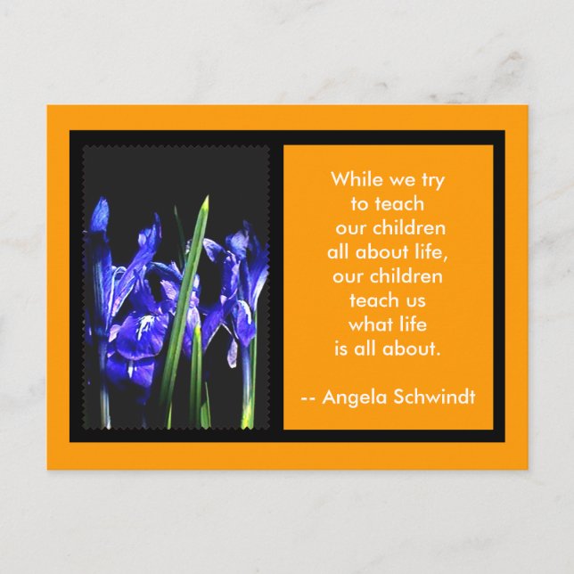 Iris Card 2 FramesThe MUSEUM Zazzle Gifts Tan Postkarte (Vorderseite)