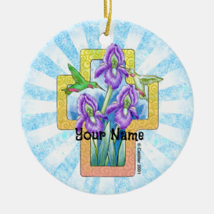 Iris Cross Christlich Ornament