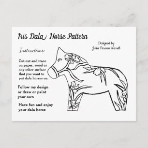 Iris Dala Horse Pattern zu teilen Feiertagspostkarte