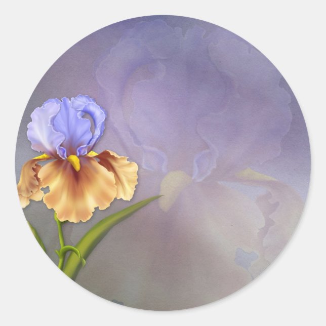 Iris Dream Runder Aufkleber (Vorderseite)