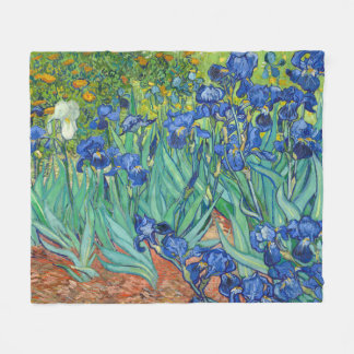 Iris durch Van Gogh Fleecedecke