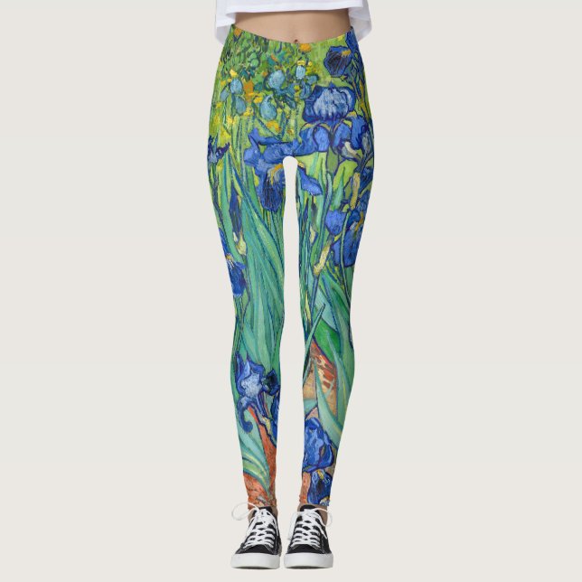 Iris durch Van Gogh Leggings (Vorderseite)