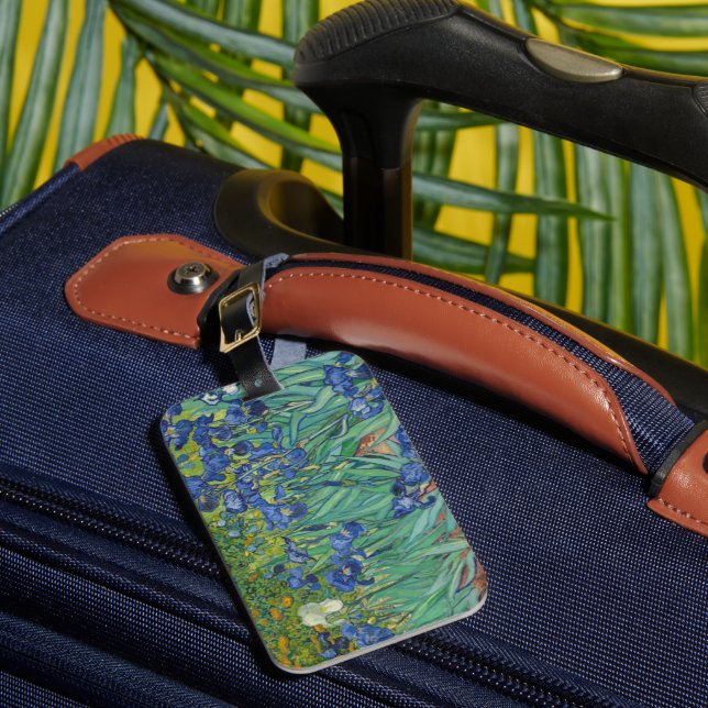 Iris durch Vincent van Gogh 1889 Gepäckanhänger (Vorderseite Insitu 1)