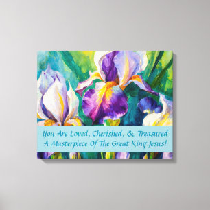 Iris Elegance Stretched Canvas Print Leinwanddruck