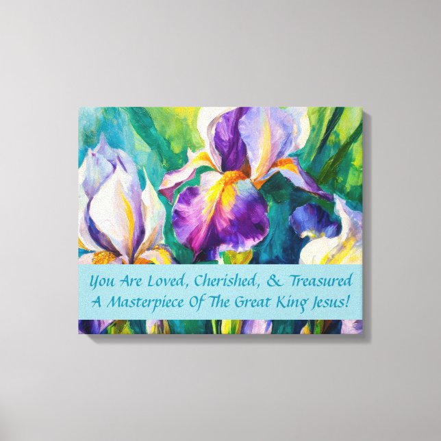 Iris Elegance Stretched Canvas Print Leinwanddruck (Vorderseite)