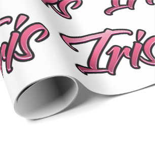 Iris faded pink personalisiertes Geschenkpapier