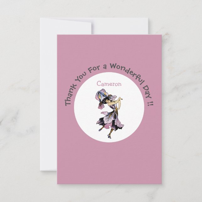 Iris - Fleur-de-Lis Whimsical Blume Party Supply Dankeskarte (Vorderseite)