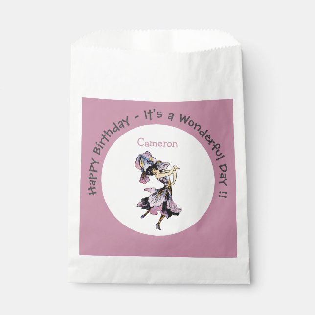 Iris - Fleur-de-Lis Whimsical Blume Party Supply Geschenktütchen (Vorderseite)