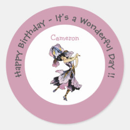 Iris - Fleur-de-Lis Whimsical Blume Party Supply Runder Aufkleber