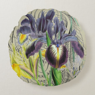 Iris Floral Fantasy 2.0 Runde neutral Rundes Kissen