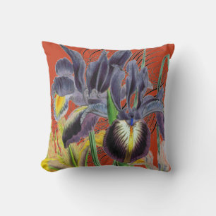 Iris Floral Fantasy Rot 2.0 Kissen