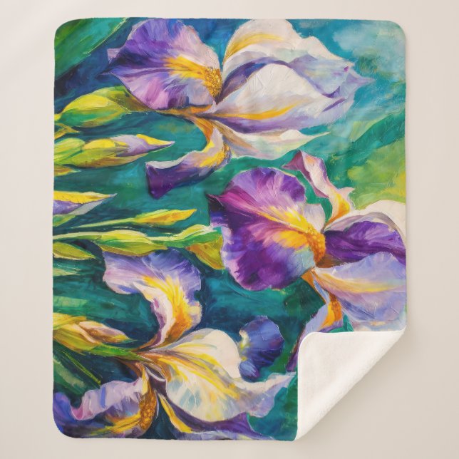 Iris Floral Sherpadecke (Vorderseite)