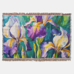 Iris Florale Botanische Malerei Decke