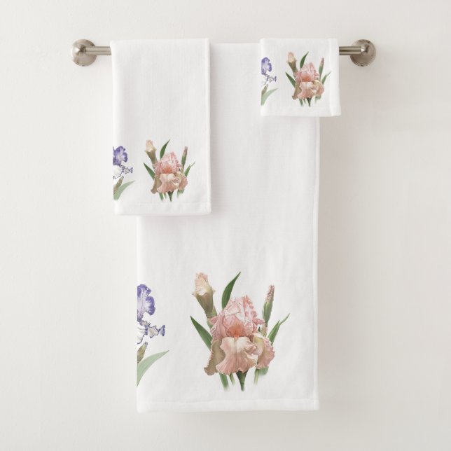 Iris Flower Garden Badhandtuch Set (Insitu)