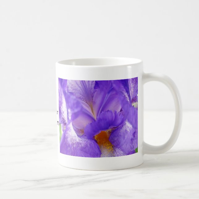 Iris Flower Garden Coffee Cup Tasse Geschenke Lila (Rechts)