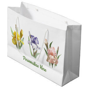 Iris Flower Garden Große Geschenktüte