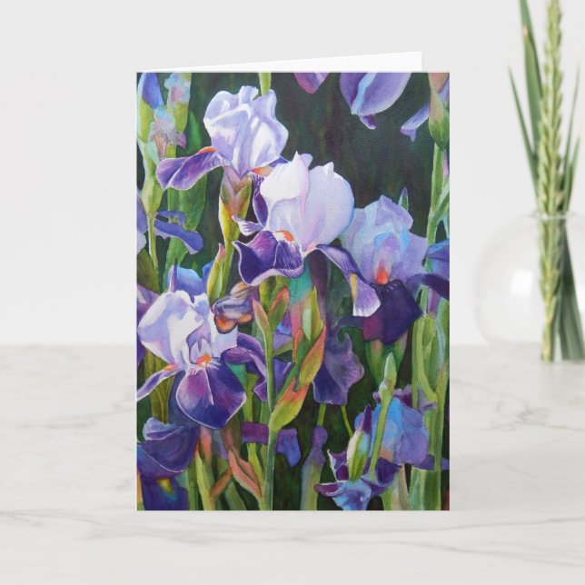 Iris Flower Garden Karte (Vorderseite)