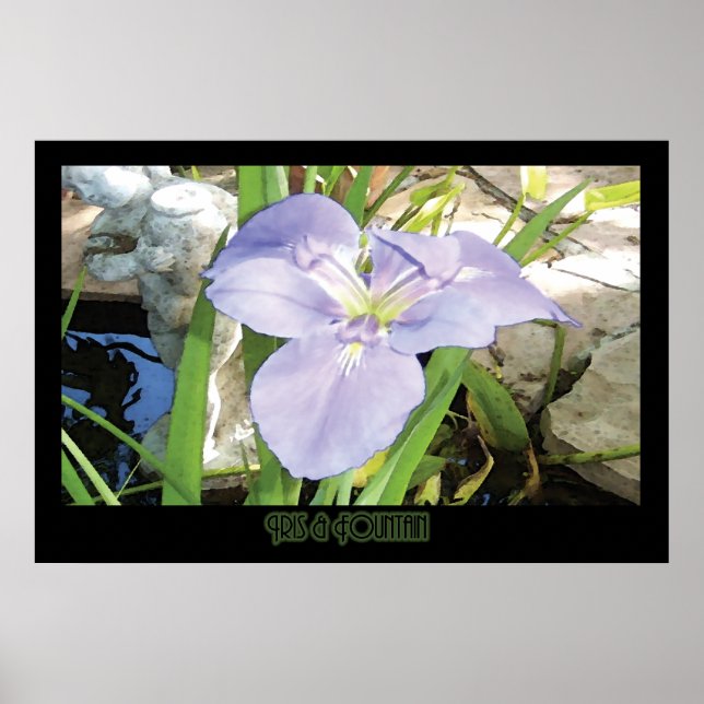 "Iris & Fountain" - Drucken (Kein Schatten) Poster (Vorne)