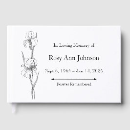 Iris Funeral Guest Book - In Love Memory Gästebuch