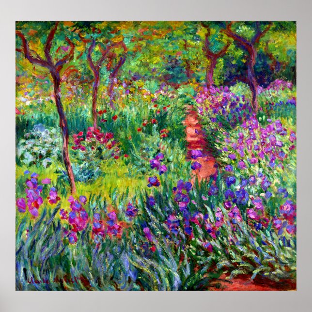 Iris Garden at Giverny Fine Art Poster (Vorne)