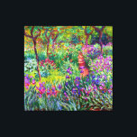 Iris Garden bei Giverny Leinwanddruck<br><div class="desc">Der Iris Garden at Giverny wurde 1900 von Claude Monet, einem französischen Maler des Impressionismus, gemalt. Es zeigt die wunderschönen Iris-Blume, die einen Weg in seinem Garten mit Bäumen im Hintergrund säumen. Claude Monet war einer der Gründer des Gemäldes im französischen Impressionismus, das die landschaftlichen Außenlandschaften nutzte, um das Licht...</div>